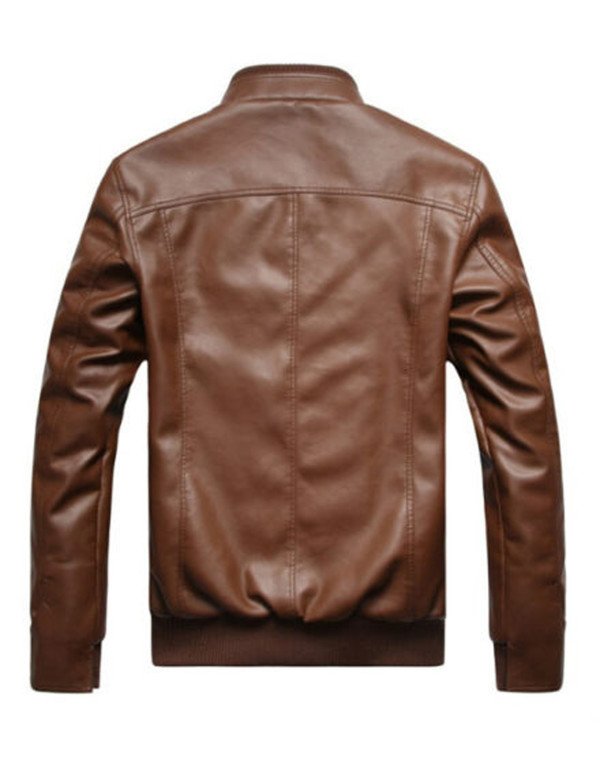 HugMe.fashion Genuine Leather Smooth Elastic Closer Jacket Biker JK91