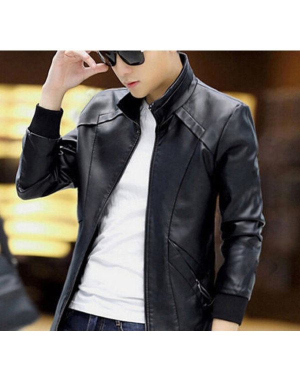 HugMe.fashion Genuine Leather Jacket Slim fit Biker JK94