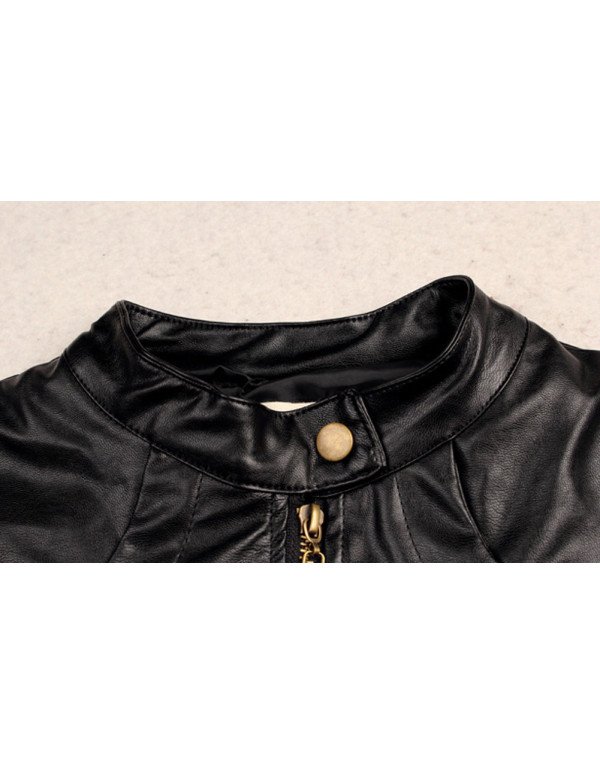 Hugme.Fashion Black Casual Party Winter Leather Jacket For Kids