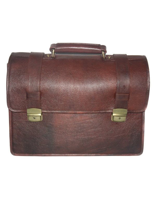 Genuine Leather Brown Messenger Shoulder Bag LB19