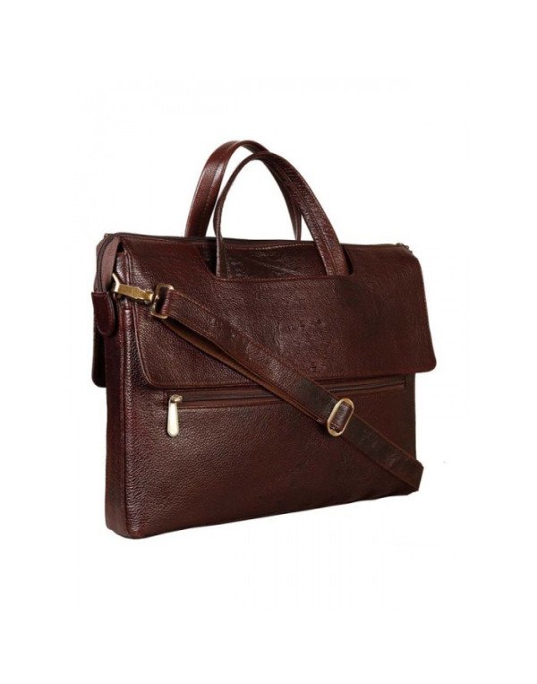 Leather Executive Formal Office Bag Color Brushwood For Men