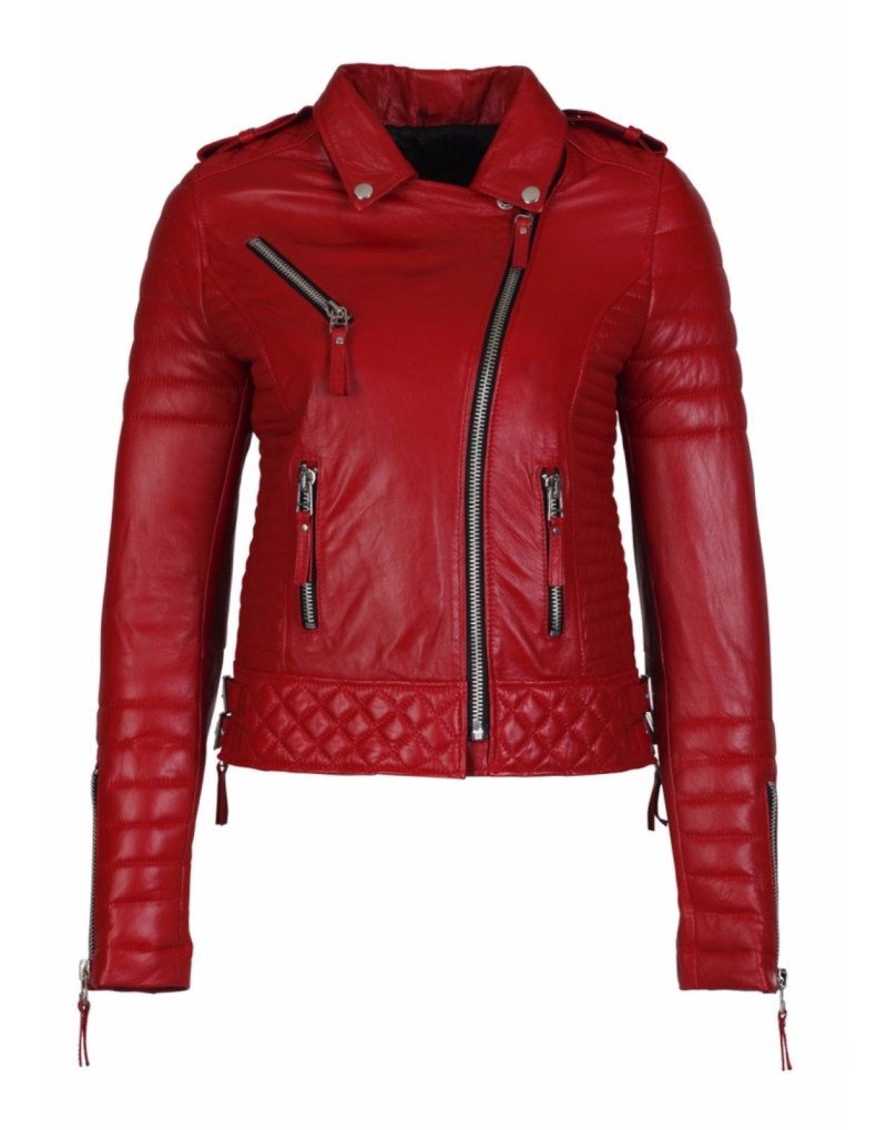 Red-Color-Ladies-Genuine-Leather-Jacket