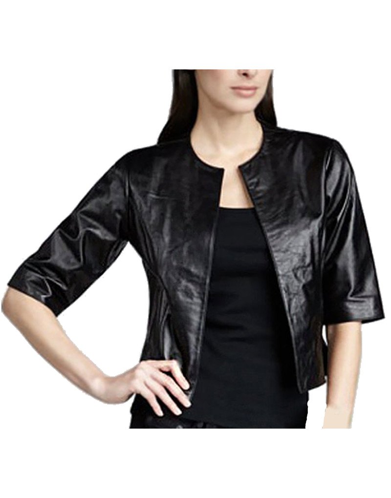 Women's Leather Jacket, Women's Black Leather Jacket Made of 100% Original  Lambskin Leather 