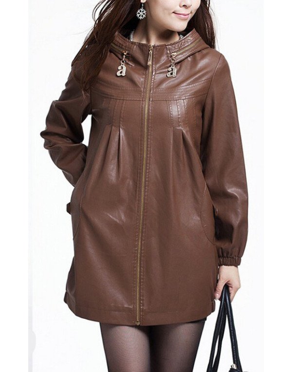 HugMe.fashion Ladies Genuine Leather Long Jacket In Multiple Color LJK34