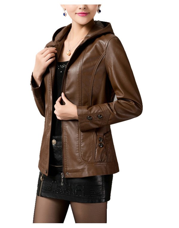 HugMe.fashion Ladies Short Leather Jacket Slim Fit New Leather Jacket LJK35