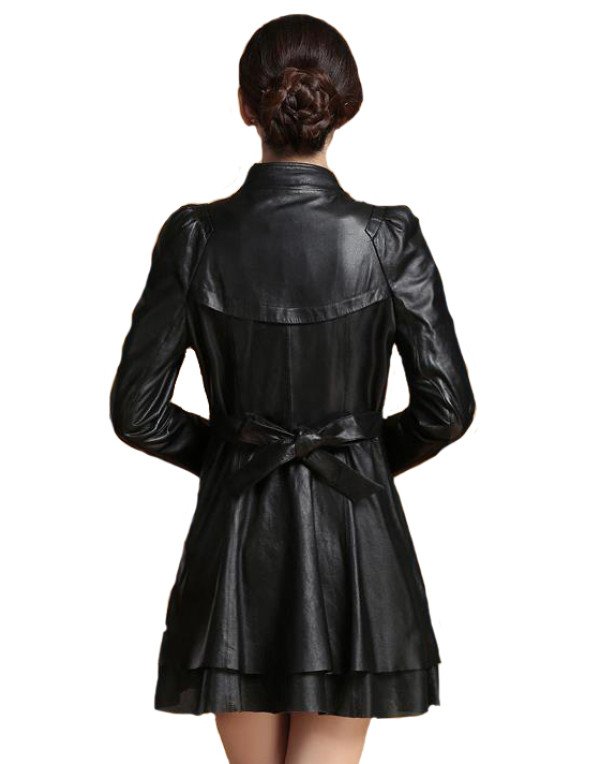 HugMe.fashion Ladies Leather in Froke Pattern Genuine Sheep Leather Jacket  LJK37