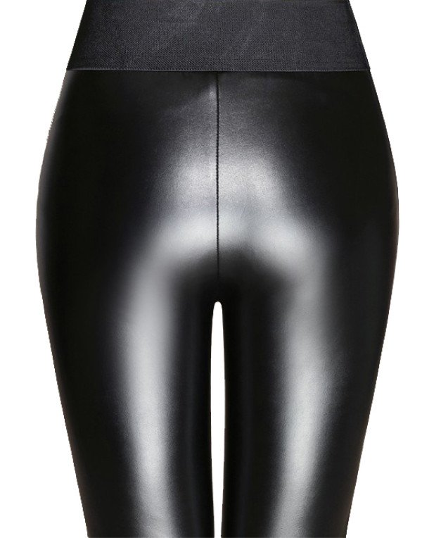 HugMe.fashion Elastic closer leather pant in black for Ladies Pant  LPT9
