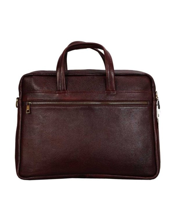 Branded Classy Genuine Leather 15 Brown Laptop Carry Case / Bag LB66