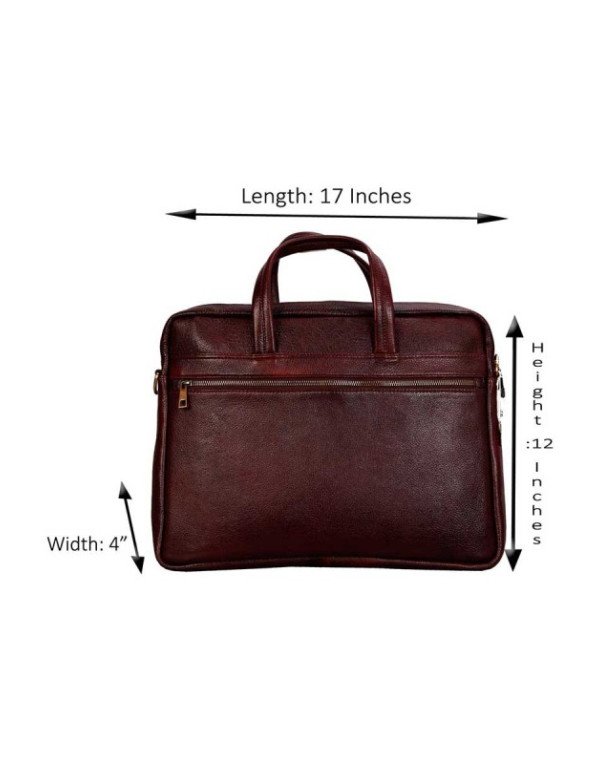 Branded Classy Genuine Leather 15 Brown Laptop Carry Case / Bag LB66