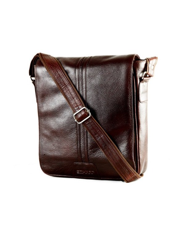 Full Flap Crossbody Leather Messenger Bag