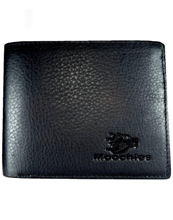 Genuine Leather Premium Quality Moochies Black Wallet for Men