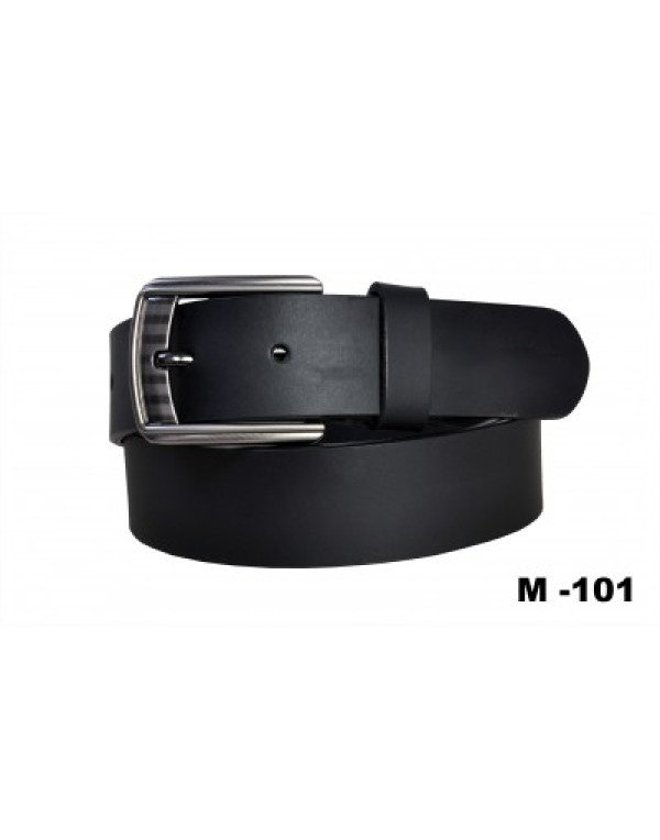 Genuine Leather Black Men's Wear Belt With Steel P...