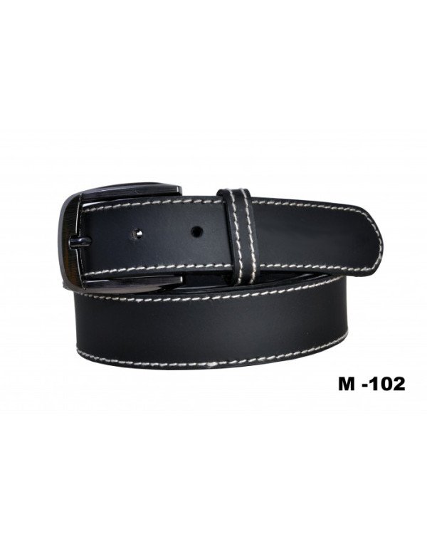 Genuine Leather Designer Black Belt for Men with Premium Quality Steel Buckle Pin