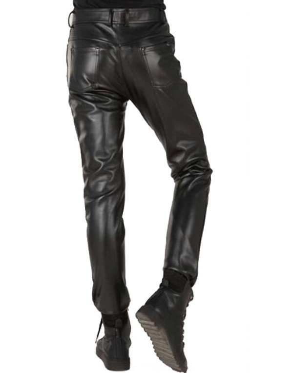 Sheep Leather Formal Pant In Black Color Slim Fit Pant PT11