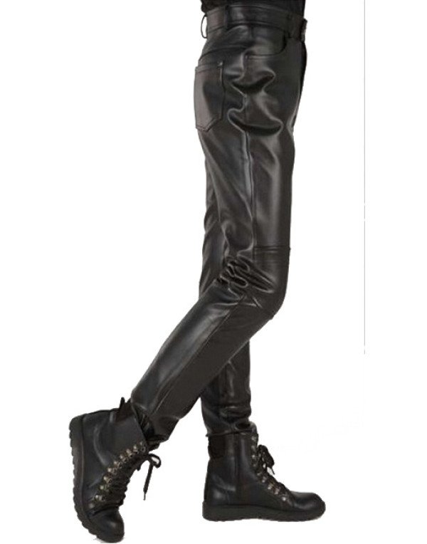 Sheep Leather Formal Pant In Black Color Slim Fit Pant PT11