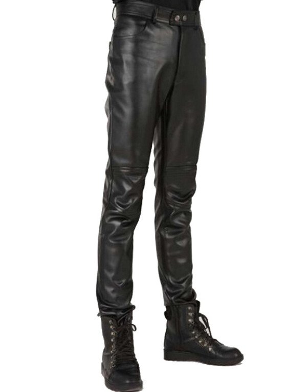 Sheep Leather Formal Pant In Black Color Slim Fit Pant PT11