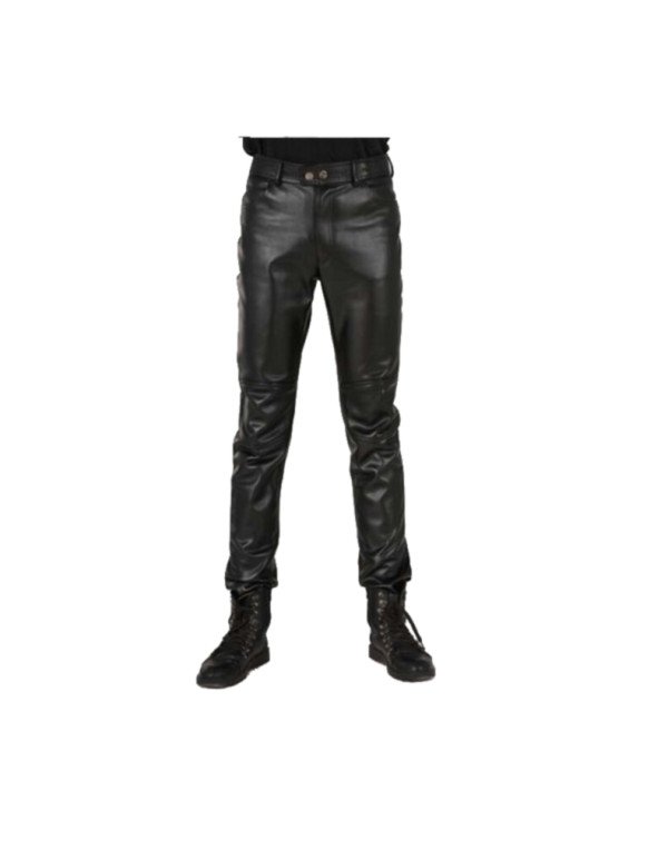 Sheep Leather Formal Pant In Black Color Slim Fit Pant PT11