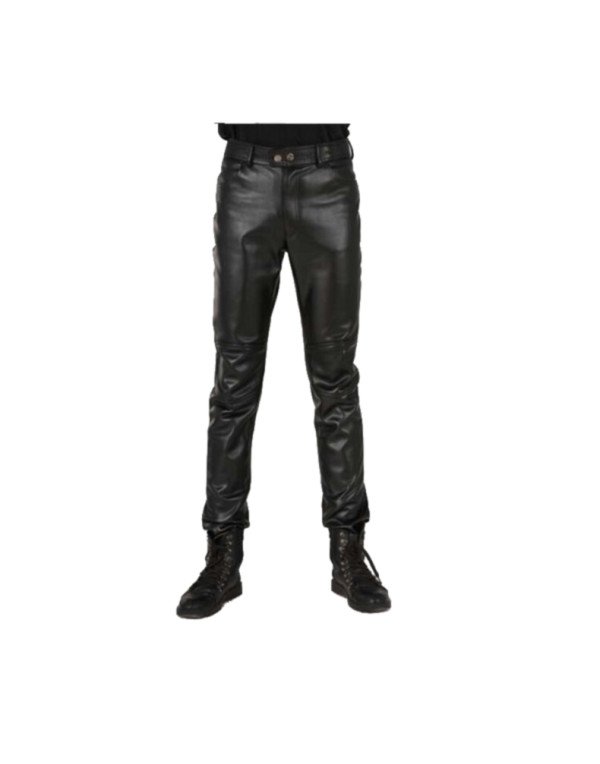 Sheep Leather Formal Pant In Black Color Slim Fit ...