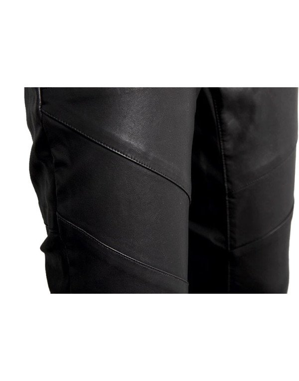 Casual Pant in Black Color For Men Made from Sheep Leather PT12