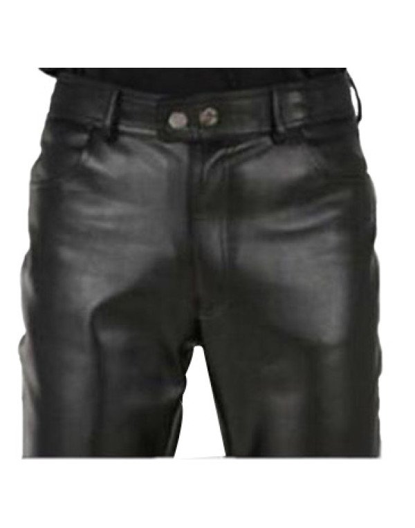 HugMe.fashion Genuine Sheep Leather Formal Pant  in Black Color PT2