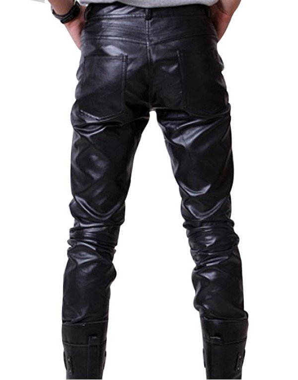 HugMe.fashion Genuine Sheep Leather Casual Pant in Black Color PT3