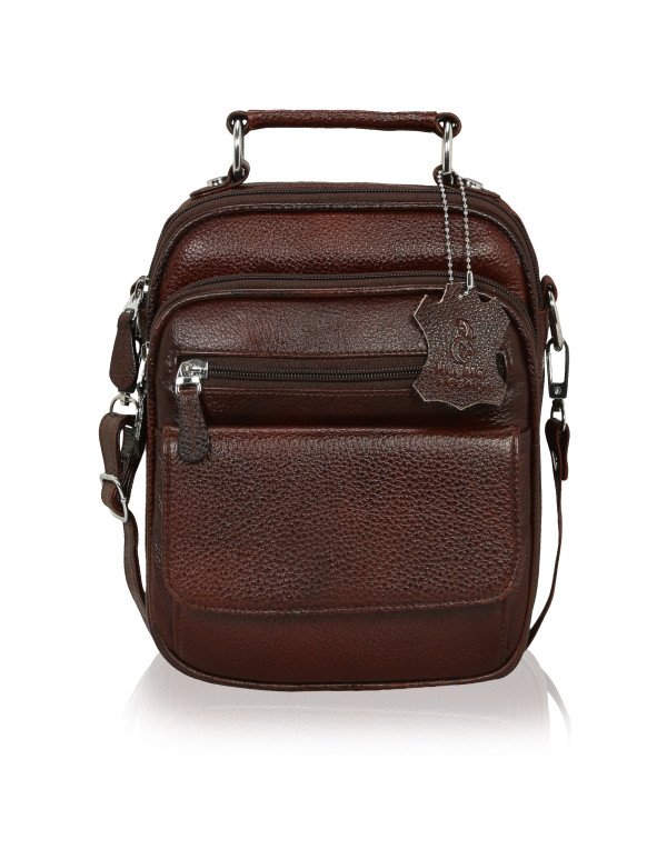 New HugMe.fashion Vintage Collection Leather Sling Bag in Brown SB69