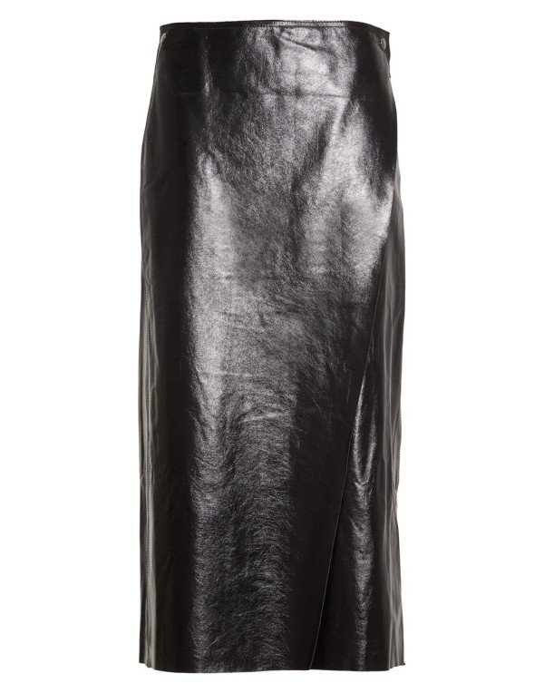 Genuine Sheep Long Skirt Black Color Skirt SK3