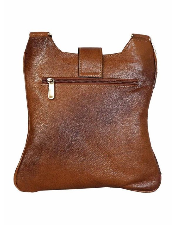 Genuine Leather Brown Designer Cross Body Reporter Bag SL02