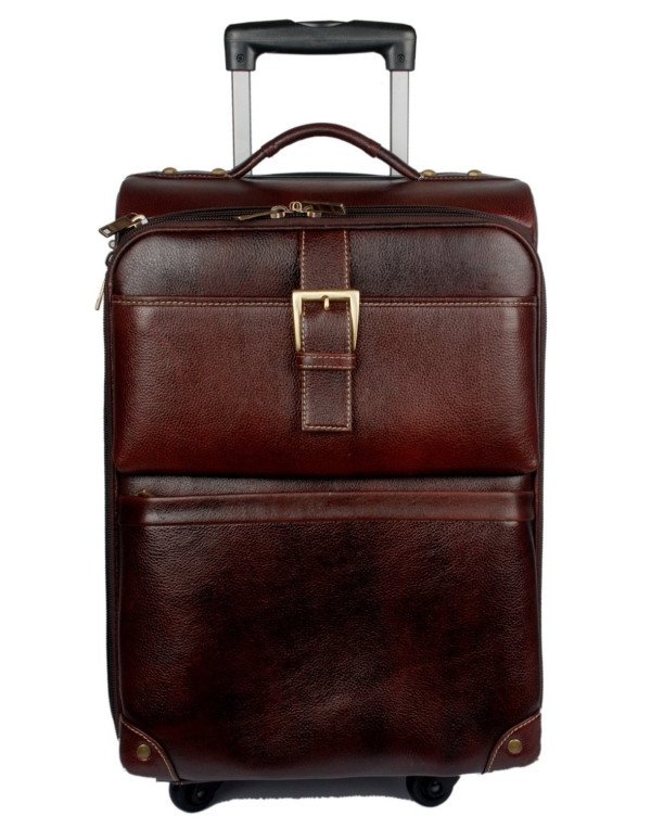 Leather Trolley Bags | Laptop Leather Trolley Bag