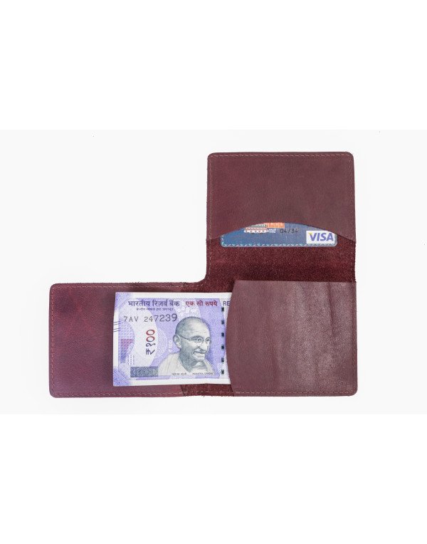 HugMe.Fashion Genuine Leather Wallet In Maroon Color WL82
